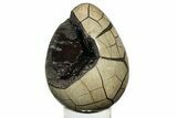 Septarian Dragon Egg Geode - Black Crystals #235345-2